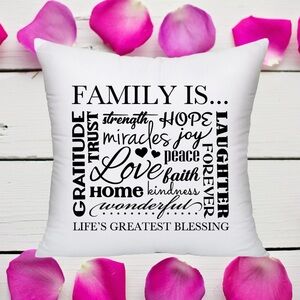 NWT! Family Is Throw Pillow